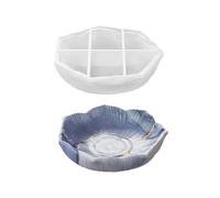 Molde de silicona fácil de usar para manualidades, elegante bandeja de flores, plato de frutas, plato de joyería para principiantes y amantes de las manualidades, recipiente antiadherente de resina de