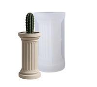 Molde de silicona flexible adecuado para crear macetas de columna romana con proyectos de manualidades fáciles de desmoldar, recipientes de joyería, molde de silicona