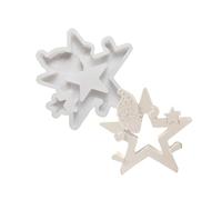 Molde de silicona flexible con diseño de estrella de Papá Noel, decoración del hogar, herramienta práctica para hacer joyas, reutilizable, yeso de hormigón