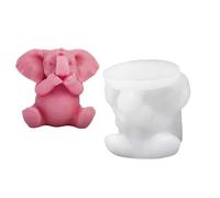 Molde de silicona flexible con forma de elefante para decoraciones navideñas y moldes para hornear elefantes