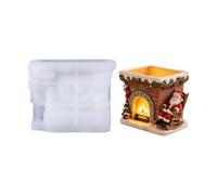 Molde de silicona flexible con forma de estufa para resina, arte, hormigón, cemento, fundición y recipiente decorativo, molde de resina de silicona para