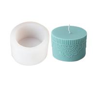 Molde de silicona flexible con patrón de encaje cilíndrico de resina epoxi, moldes de cera para hacer joyas, moldes de resina