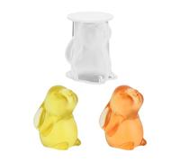 Molde de silicona flexible de conejos para artesanos, luces de resina, joyería para hacer bien, regalo de Pascua, molde de cera en forma de conejito