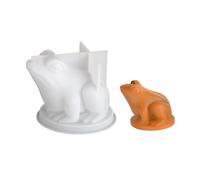 Molde de silicona flexible multiusos para portavelas de ranas, portátil, para suministros de manualidades y decoraciones festivas