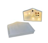 Molde de silicona flexible para belén y Navidad, para decoración de yeso y hormigón, moldes de silicona para belén