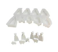 Molde de silicona flexible para belén y Navidad, para decoración de yeso y hormigón, moldes de silicona para belén