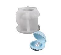 Molde de silicona flexible para caja de joyería para suministros de manualidades con tapa, portátil para crear una solución de almacenamiento única, molde de silicona para manualidades