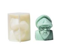 Molde de silicona flexible para cara de ancianos, delicado rostro de ancianos, molde de silicona perfumado para diseños artísticos de retratos para el hogar