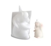 Molde de silicona flexible para conejos de yeso para decoración del hogar, suministros prácticos de aromaterapia, joyería, decoración del hogar, silicona