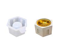 Molde de silicona flexible para manualidades, soporte de incienso inspirado en árabe para cera derretida, fabricación de jabón y regalos de manualidades, difusor de inciensos, molde de silicona