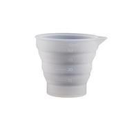 Molde de silicona flexible para mezclar portátil, herramienta plegable de resina epoxi para hacer joyas y herramienta de medición plegable de silicona
