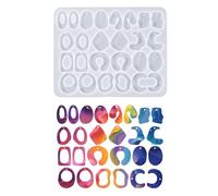 Molde de silicona flexible para pendientes y collares, diseño geométrico artístico para entusiastas de las manualidades, molde de silicona para joyas