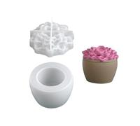 Molde de silicona flexible para soporte de resina y recipiente decorativo, para suculentas, macetas, taza, molde de silicona