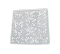 Molde de silicona flexible para tallar alas de, marco de arte de uñas reutilizable para creaciones detalladas de decoración de uñas hechas a mano, molde de marco de silicona