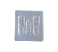 Molde de silicona flexible para uñas, diseño de flores, herramienta profesional reutilizable, herramienta de fundición de manicura, fácil limpieza, reutilizable, molde de escultura de uñas