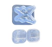 Molde de silicona flexible para uñas, diseño de mariposa, herramienta de manualidades reutilizable con función de liberación fácil, molde creativo para arte de uñas de mariposa