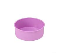 Molde de silicona flexible resistente al calor para horno, microondas, congelador y refrigerador, apto para tarta de queso y mousse (8 pulgadas, violeta)