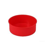 Molde de silicona flexible reutilizable para hornear tarta de queso, mousse, pastel de chocolate y otros tipos de postres antiadherentes (6 pulgadas, rojo)