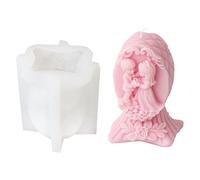 Molde de silicona flexible reutilizable para niña/pareja casada para jabón resistente a altas temperaturas, adorno creativo