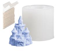 Molde de silicona flexible reutilizable para velas, molde de fundición de castillo 3D, para proyectos escolares, estudio, reuniones familiares, principiantes y profesionales