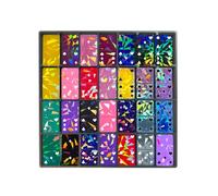 Molde de silicona flexible y resistente para dominó con efecto holográfico, 28 compartimentos, portátil para creación de resina y arcilla, moldes de silicona flexibles para manualidades