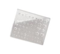 Molde de silicona flexible y resistente para uñas, resina artística, fácil liberación, reutilizable, herramienta de estrella