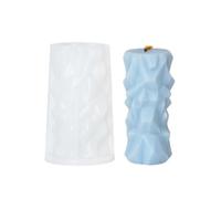 Molde de silicona for vela aromaterapia con pilar geométrico, decoración bolas artesanales, molde piedra fragante hecho a mano, 4 Uds para Velas Aromáticas y Jabones(White03)