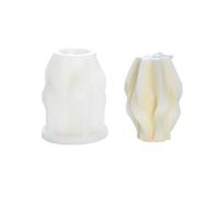Molde de silicona for velas, bola tejida, molde for, geometría en espiral, cilíndrico, 2/4 Uds para Velas Aromáticas y Jabones(2 pcs White04)