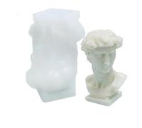 Molde de silicona for velas, estatua David 3D, figura artística DIY, yeso, resina epoxi, herramienta for hacer manualidades decoración del hogar(Color-02)
