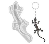 Molde de silicona Gecko - Plantilla realista de fundición de lagarto 3D, forma de animal flexible | Obra de arte epoxi para pared de escritorio o gabinete, producción hecha a mano de jabón, chocolate