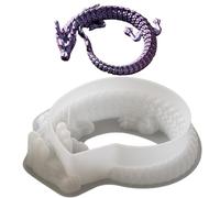Molde de silicona genérico de dragón - moldes de resinas de dragón , moldes epoxi 3D, escultura detallada, resinas epoxi cristalinas | Fondant Pastel Decoración de hormigón Cemento Molino