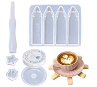 Molde de silicona genérico - Easy Release Design Multi Functional Craft Tool, silicona Coaster Casting Molds, Flexible DIY Mold Kit | Coaster Molds for Wax Cement Soap Resin Plaster Pot Teapot