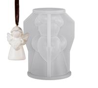 Molde de silicona genérico para adornos de resina, molde epoxi para decoración hecha a mano, de silicona para vela de niña ángel | para artes artesanías, decoración de pasteles, jabón de boda, Navidad