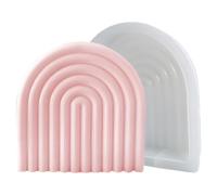 Molde de silicona geométrico | Molde de silicona en forma de U con rayas, molde de con geométrico - Moldes de epoxi de yeso DIY para decoración del hogar, artesanías