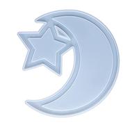 Molde de silicona hecho a mano de resina, diseño de luna estrella, formas ornamentales flexibles, estructura de silicona, perfecto para guardar platos, bandeja decorativa