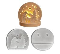 Molde de silicona, hecho a mano, para belén de Navidad, herramienta de fundición, forma de vela, para candelabros, yeso, decoración de mesa, decoración navideña, cemento y jabón