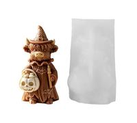 Molde de silicona Highland Cow Halloween - Molde de fundición de velas 3D con sombrero de y calabaza - Molde de fundición para velas, jabón y resina epoxi - DIY Halloween decoración y regalos