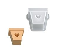 Molde de silicona hueco en forma de corazón para macetas de resina, soporte de joyas, cemento, hormigón, manualidades, suministros de arte, molde de resina para macetas