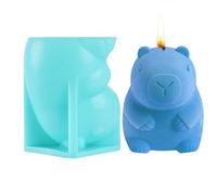 Molde De Silicona - Lindo Molde Flexible Antiadherente, Mollde De Hielo Capybara, Herramienta De Fabricación De Accesorios Divertidos 3D | Moldes Reutilizables Para Hornear De Silicona Para