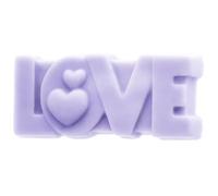 Molde de Silicona LOVE para Jabones y Manualidades, Resistente y Flexible, 10,2x4,1x1,6 cm | Fácil de Usar, Resultado Espectacular.