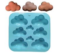 Molde de silicona, molde de,Bandeja de hielo de la nube - Herramienta de decoración de la torta de la cocina de la historieta antiadherente, de caramelo reutilizable en forma de 3D de silicona al