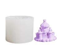 Molde de silicona, molde de silicona reutilizable para proyectos artísticos, molde de vela en forma de castillo 3D, para jabón de resina epoxi, yeso, proyecto, estudio, reunión familiar