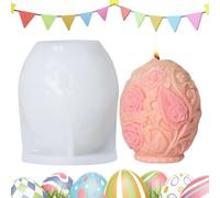 Molde de silicona, molde de silicona reutilizable para vela de Pascua, 3.9 x 3.27 pulgadas, resina epoxi de fácil liberación, decoración de vacaciones de primavera, fabricación de chocolate para