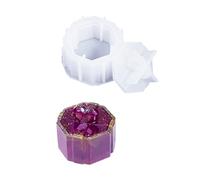 Molde de silicona multiusos para caja de regalo, contenedor grande de almacenamiento de joyas con tapa, resina epoxi, molde para creación artística de silicona