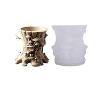 Molde de silicona multiusos para tronco de árbol para manualidades de macetas en miniatura, organizadores de resina y cemento, decoración del hogar, molde de silicona multiusos para manualidades