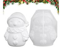 Molde De Silicona Muñeco De Nieve - Molde Navideño De 5 Pulgadas | Moldes 3D De Silicona Y Resina - Moldes Flexible Para Resina & Jabón Para Decoración DIY, Pasteles, Bodas Y Proyectos Festivos