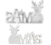 Molde de silicona Navidad, moldes de yeso para moldear, molde de silicona DIY para moldear renos