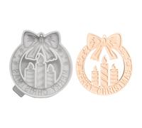 Molde De Silicona Navideño - Colgante 3D Con Función De Fundición, Corona, Vela, Lazo | Yeso De Resina Epoxi Para Manualidades | Jabón Decoración Uso Múltiple Diario