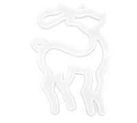 Molde de silicona navideño de resina, el mejor regalo, decoraciones navideñas de varias formas para habitación y coche (Serie navideña-Etiqueta de alce)