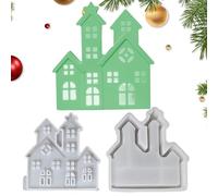 Molde de silicona | No tick Christmas Home Decor | 1 par Creative Plaster Epoxy Craft Making Mold | Long Place For Chocolate Wax Fondant Clay Bedroom Kitchen Party Holiday Office Classroom School